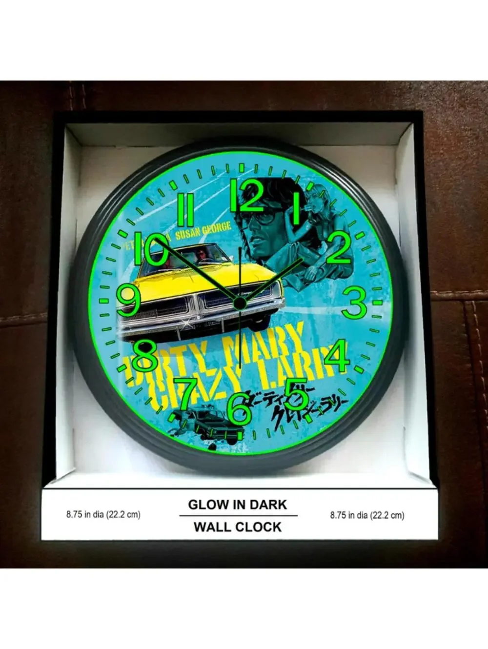 Dirty Mary Crazy Larry Glow In The Dark Wall Clock New!